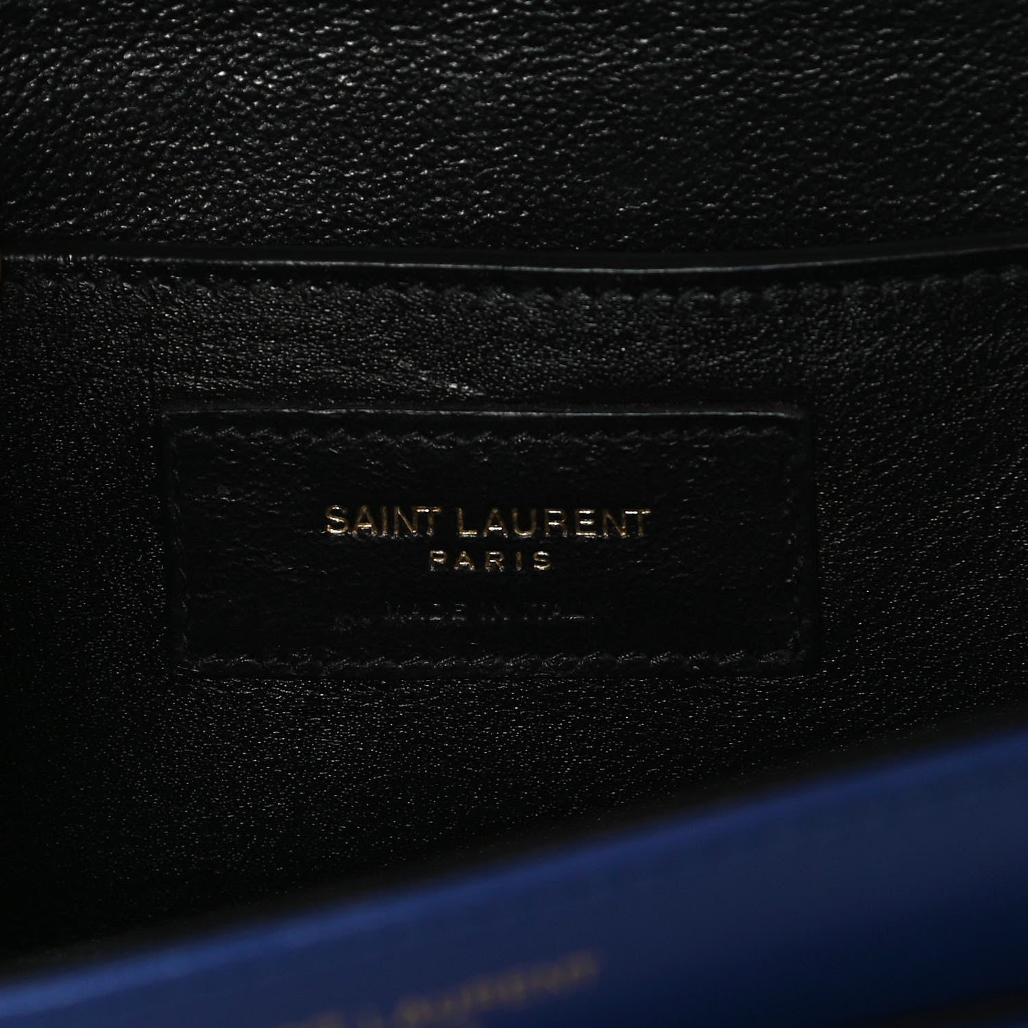 Saint Laurent Box Calfskin Monogram Medium Solferino Satchel Blue 6 of 11
