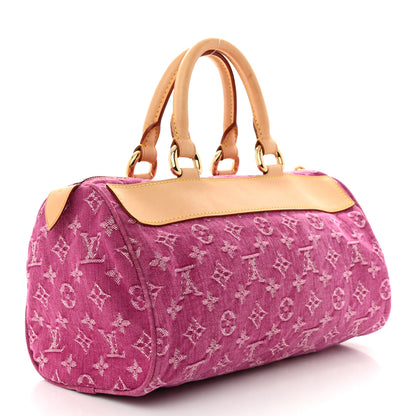 Louis Vuitton Monogram Denim Neo Speedy Fuchsia 3 of 10