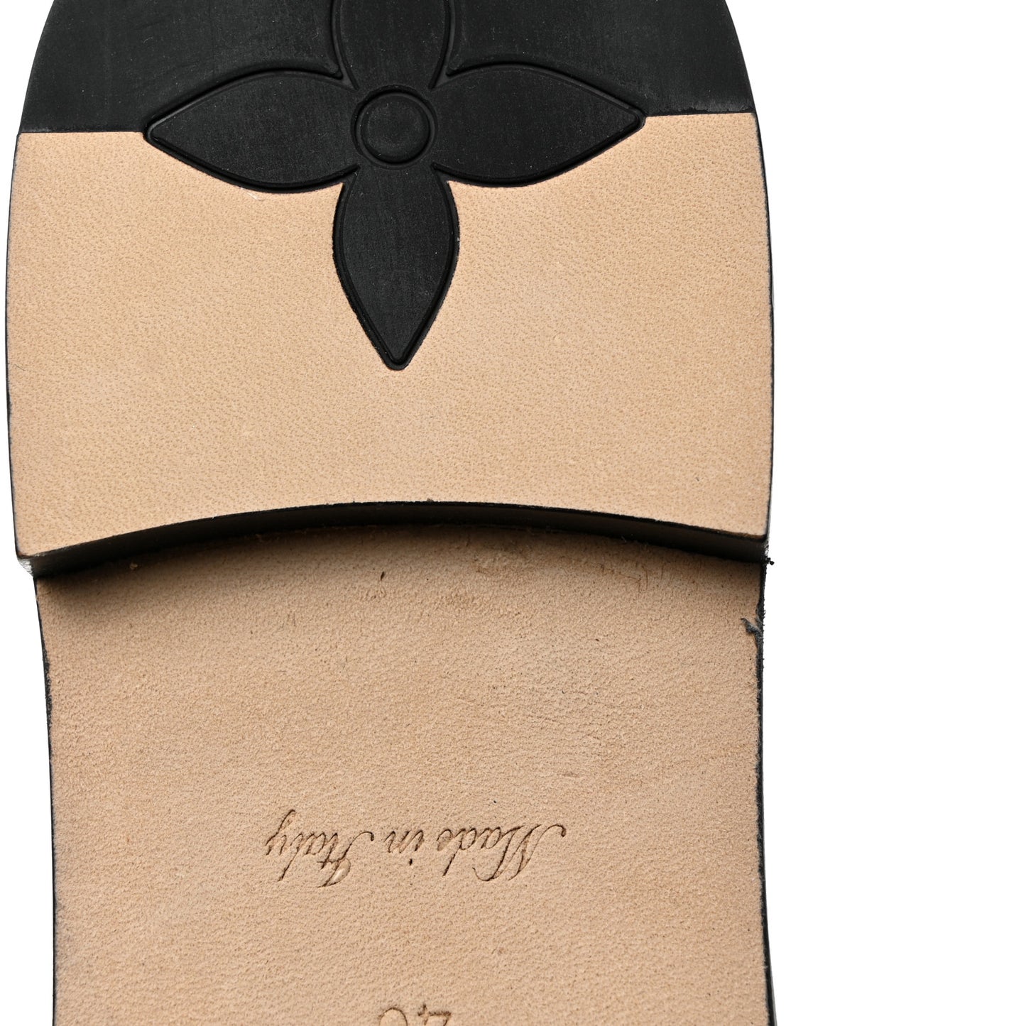 Calfskin LV Isola Flat Sandals 40 Tan