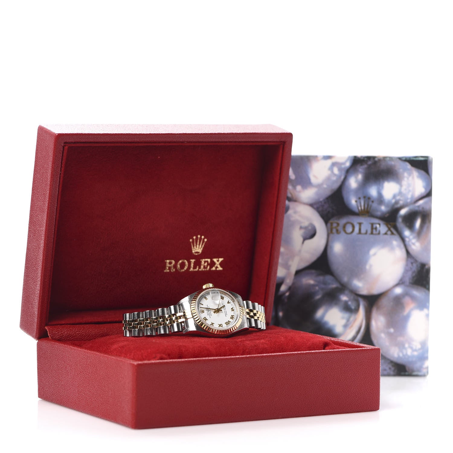 Rolex Stainless Steel 18K Yellow Gold 26mm Oyster Perpetual Datejust Watch White Roman 79173 7 of 7