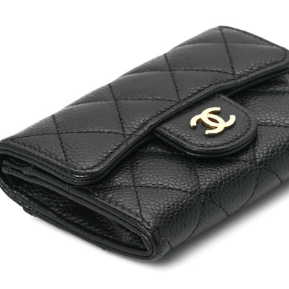 Chanel Caviar Quilted Flap Card Holder Wallet Black 11 of 12