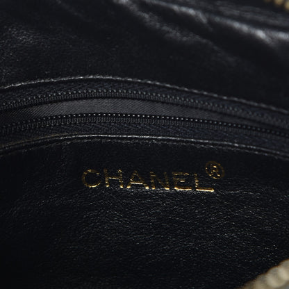 Chanel Lambskin Chevron Quilted Tassel Camera Case Black 7 of 10