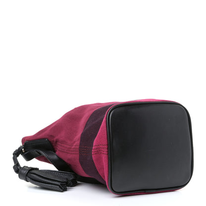Burberry Overdyed Canvas Mega Check Mini Ashby Hobo Plum 4 of 5