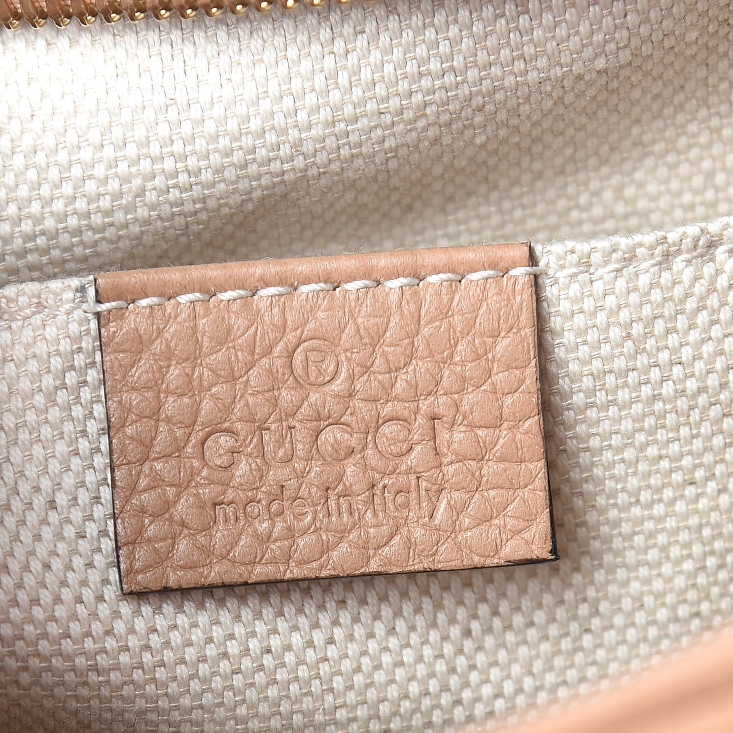Pebbled Calfskin Small Soho Disco Bag Camelia