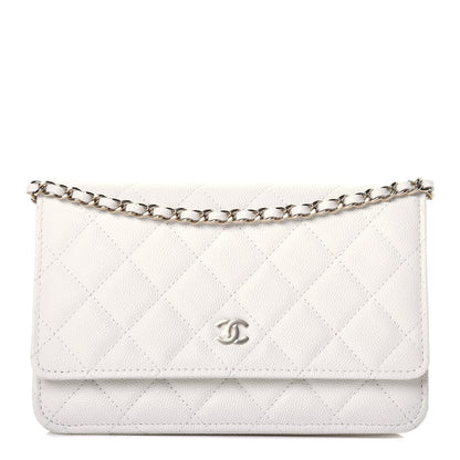 Chanel Caviar Quilted Wallet On Chain WOC White 1 of 9
