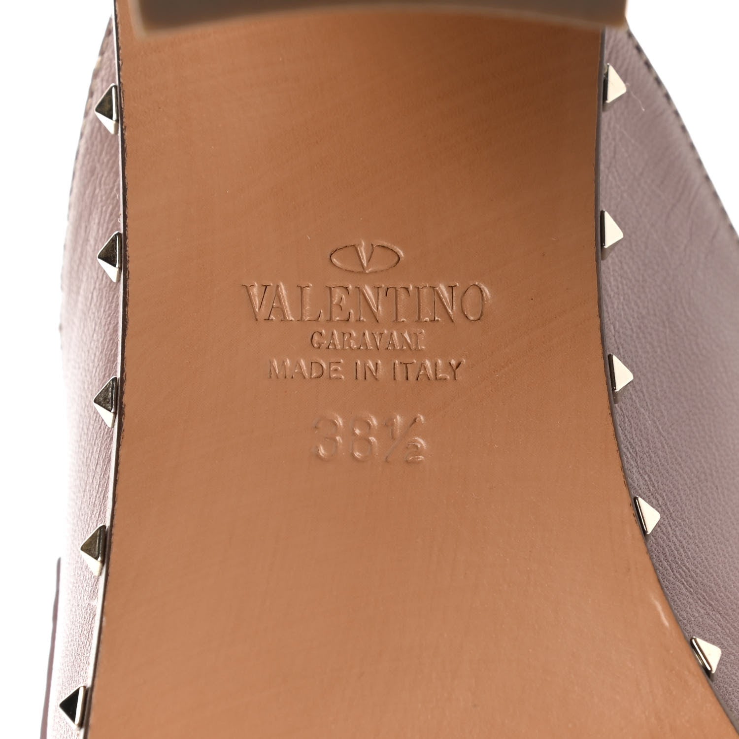 Valentino Garavani Nappa Soul Rockstud High Heel Mules 38.5 Lipstick 6 of 11