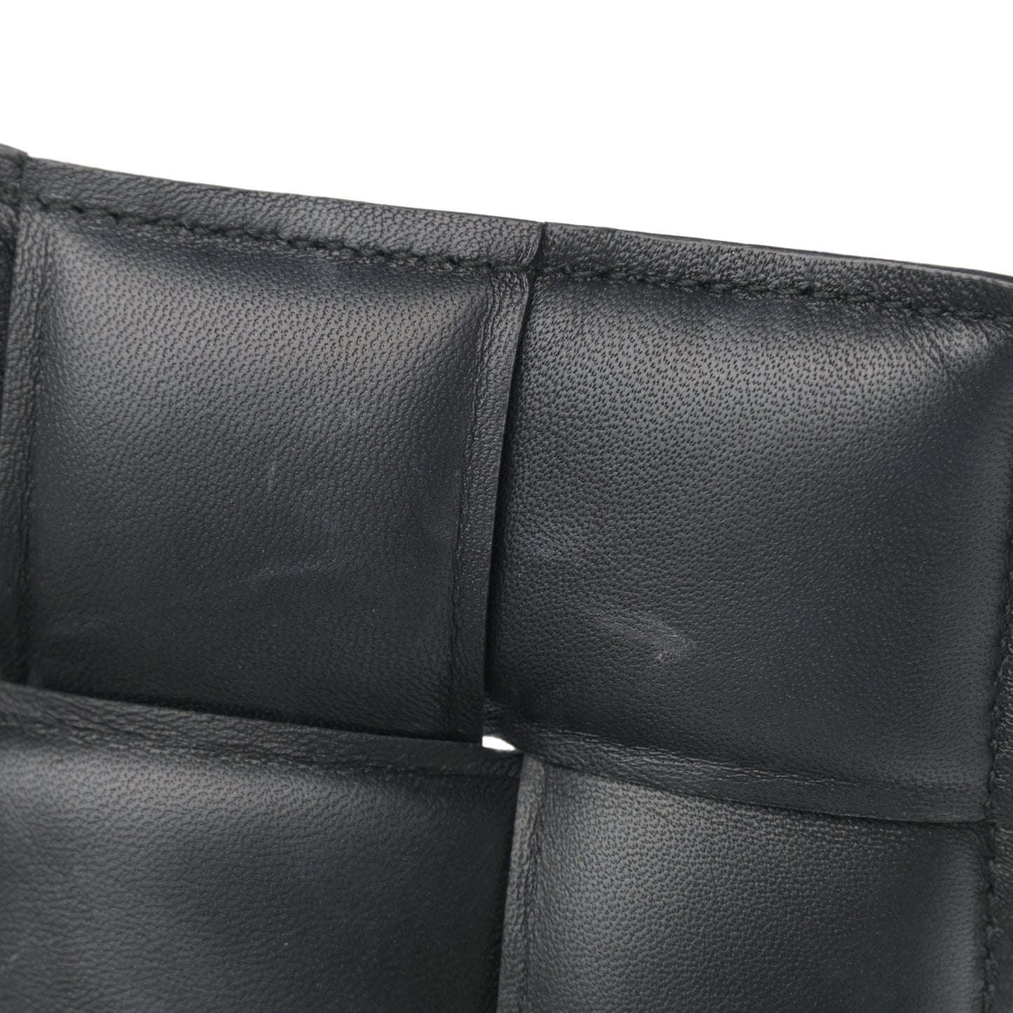 Nappa Maxi Intreccio Padded Cassette Crossbody Bag Black