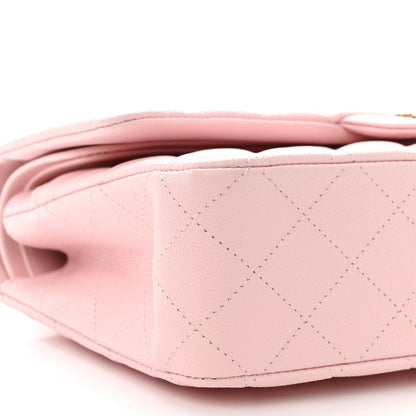 Chanel Caviar Quilted Medium Double Flap Light Pink 9 of 12