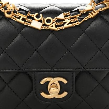Chanel Lambskin Enamel Quilted Mini Flap Black 8 of 11