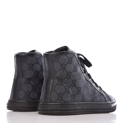 Gucci Monogram High Top Sneakers 36 Black 4 of 9