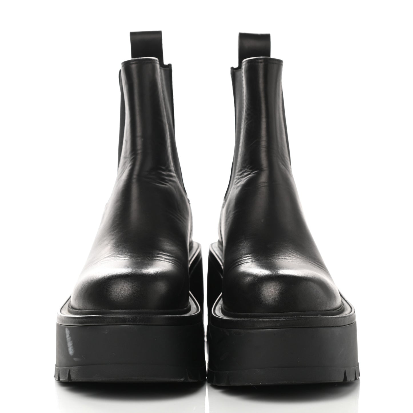 Calfskin VLOGO Uniqueform Chelsea 55/85mm Flatform Ankle Boots 38 Black