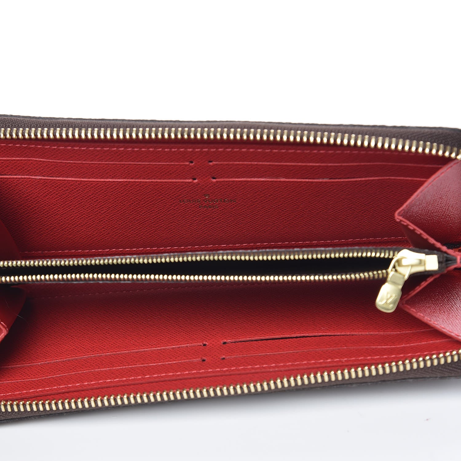Louis Vuitton Damier Ebene Clemence Wallet Cherry 5 of 7