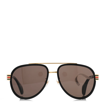 Gucci Acetate Aviator Sunglasses GG0447S Black 2 of 7