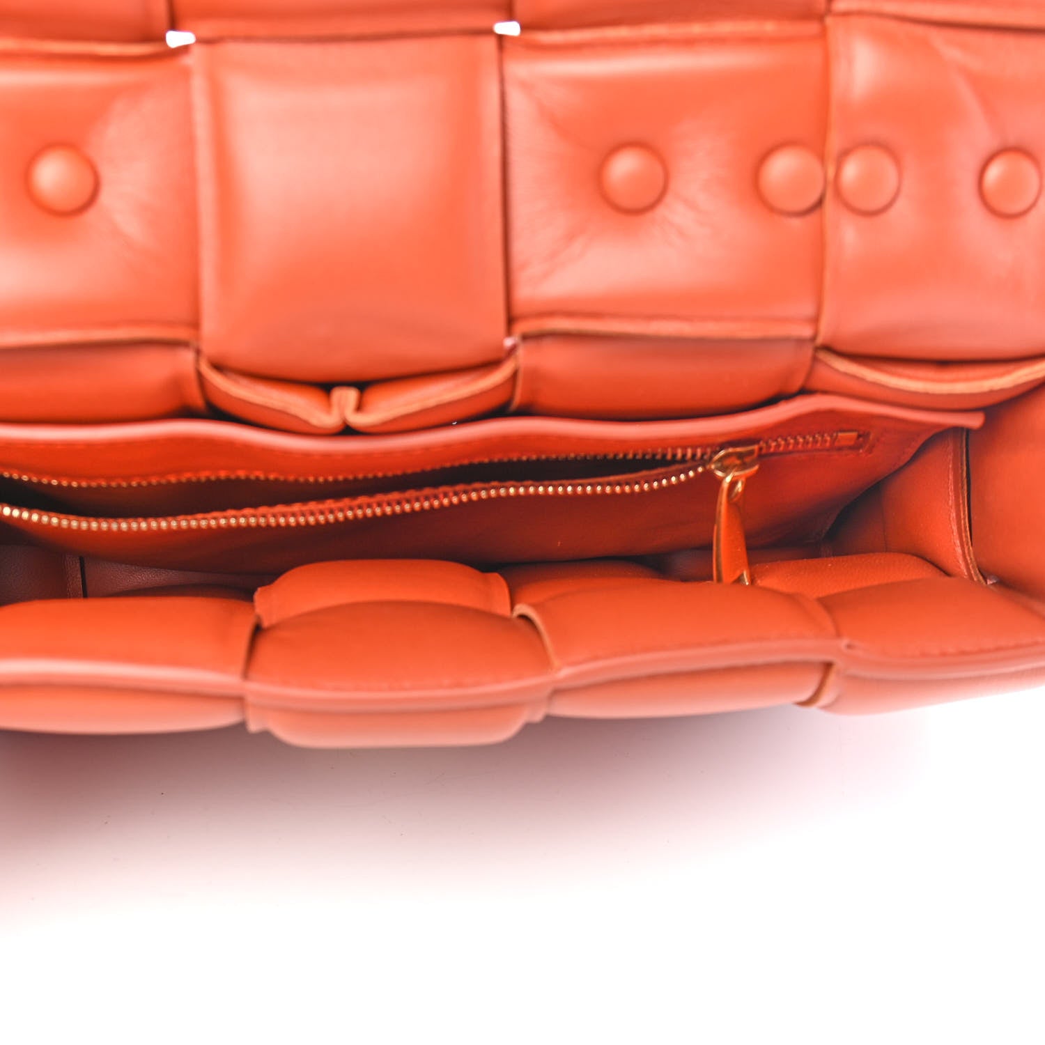 Bottega Veneta Lambskin Maxi Intreccio Padded Chain Cassette Crossbody Bag Maple 4 of 7