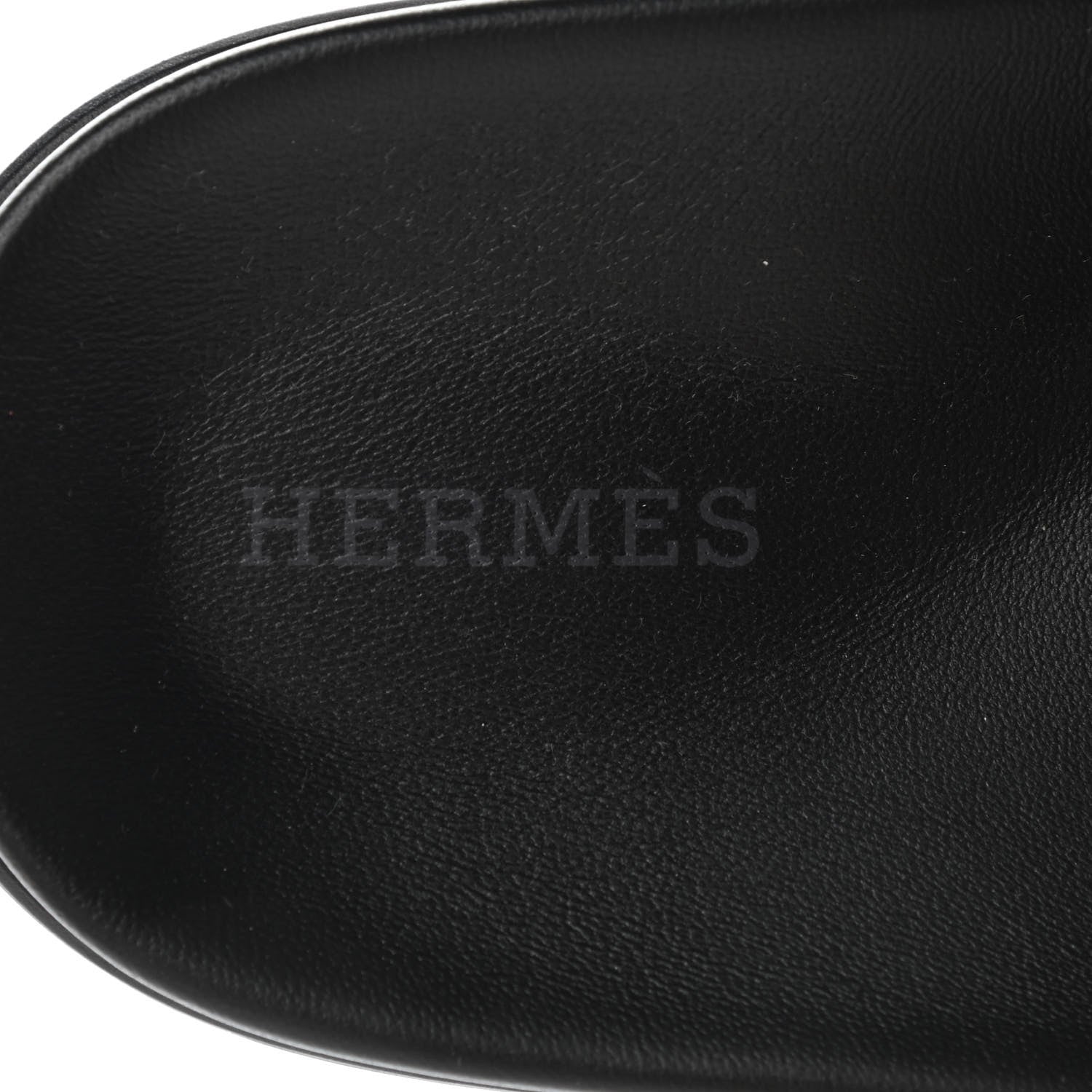 Hermes Calfskin Womens Empire Sandals 37 Black 7 of 9