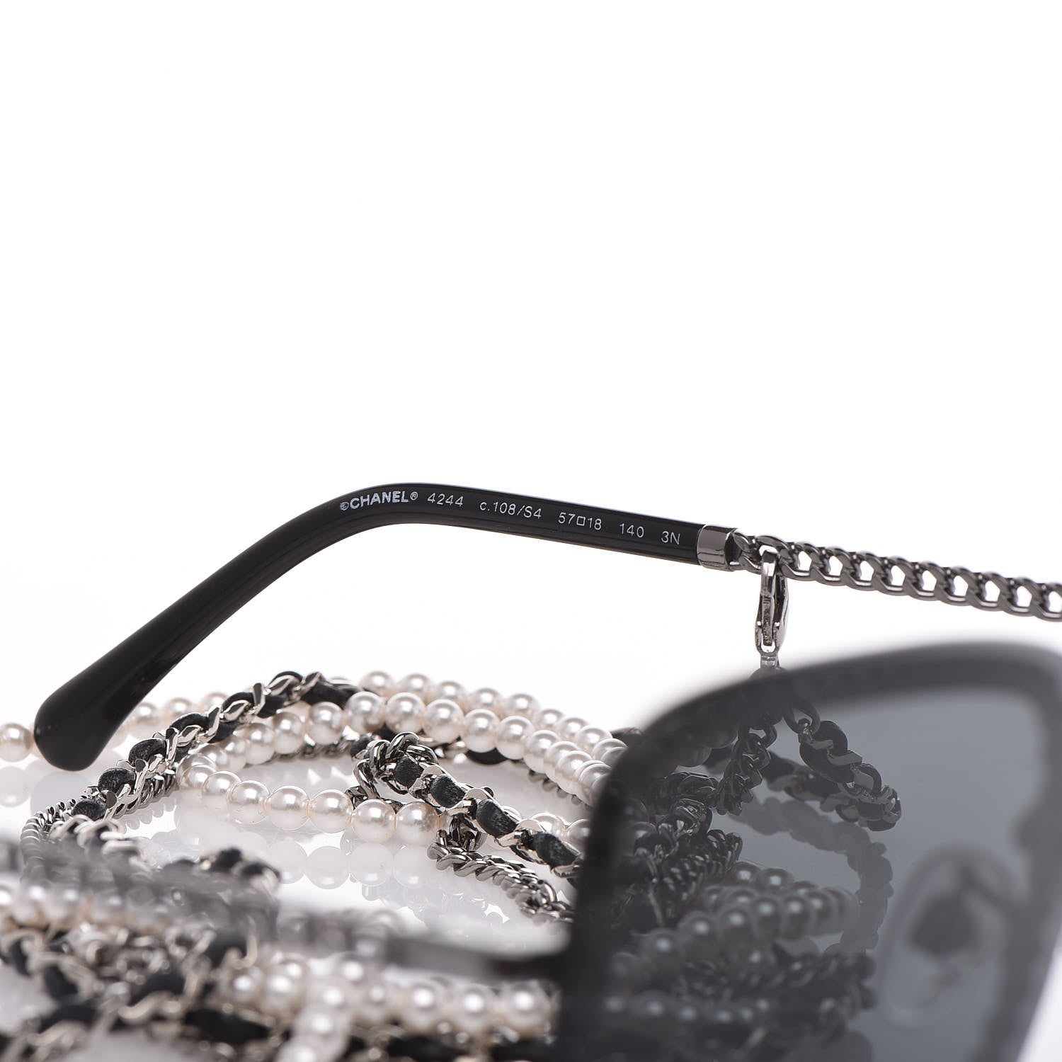 Chanel Chain Square Sunglasses 4244 Black 5 of 9