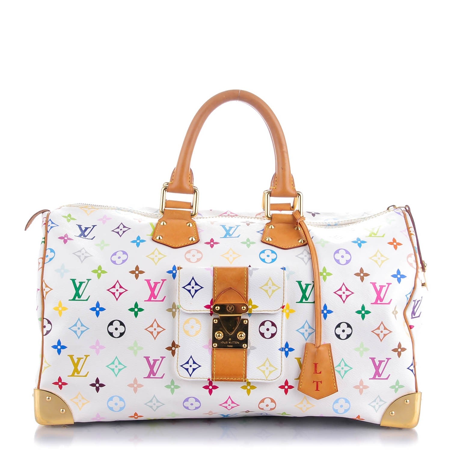 Louis Vuitton Monogram Multicolor Speedy 40 White 1 of 8