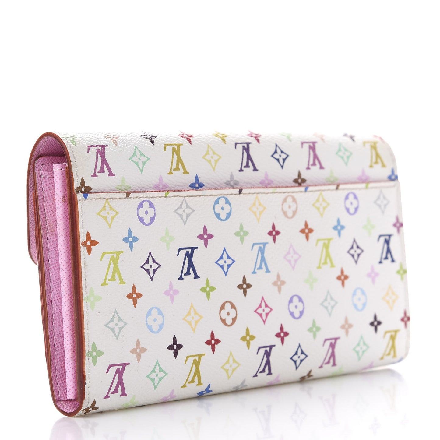 Monogram Multicolor Sarah Wallet NM White Litchi