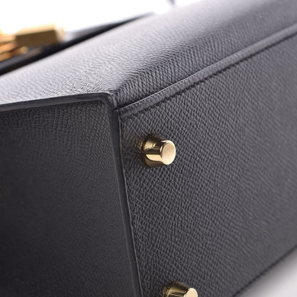 Hermes Epsom Kelly Sellier 25 Black 7 of 37