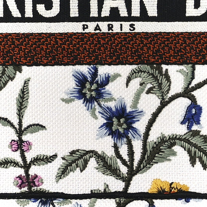 Christian Dior Canvas Embroidered Medium Rosa Mutabilis Book Tote 9 of 12