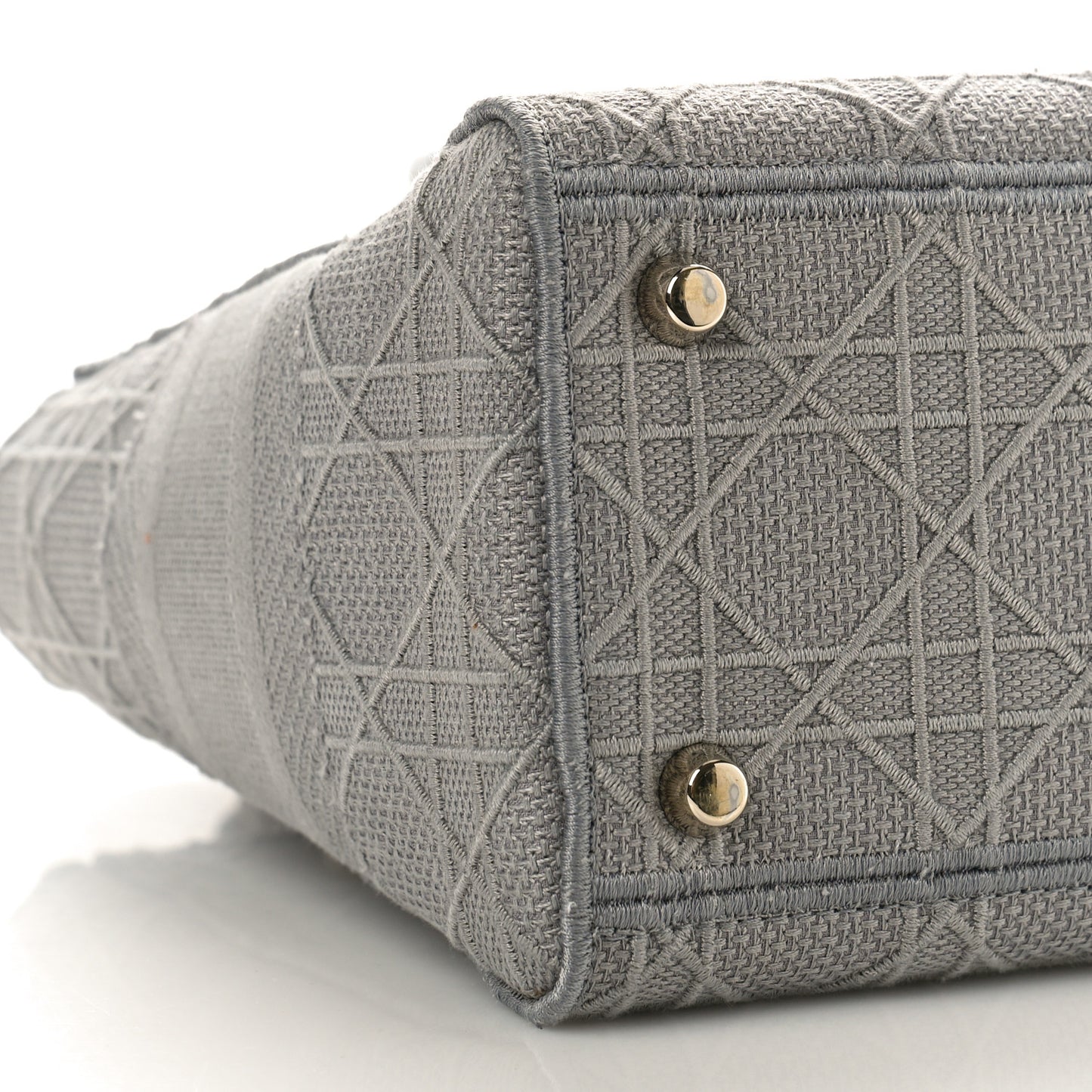 Canvas Embroidered Cannage Medium Lady D-Lite Gray
