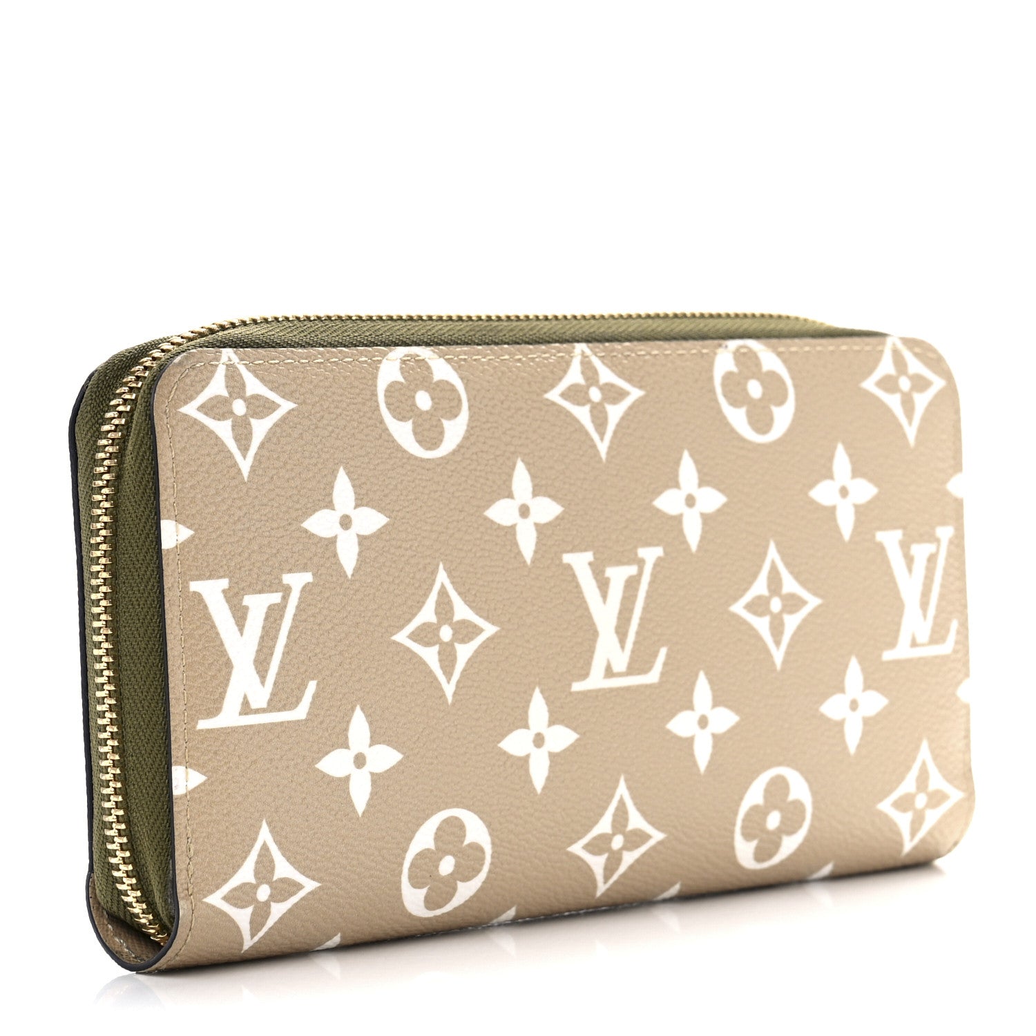 Louis Vuitton Monogram Giant Zippy Wallet Kaki White 5 of 18