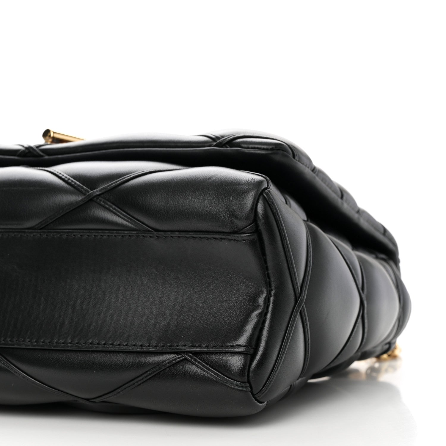 Louis Vuitton Lambskin Malletage Top Handle GO-14 GM Black 10 of 10