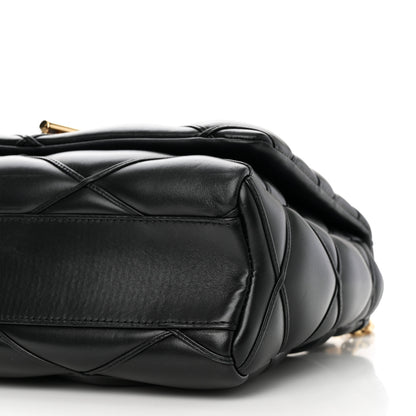 Louis Vuitton Lambskin Malletage Top Handle GO-14 GM Black 10 of 10