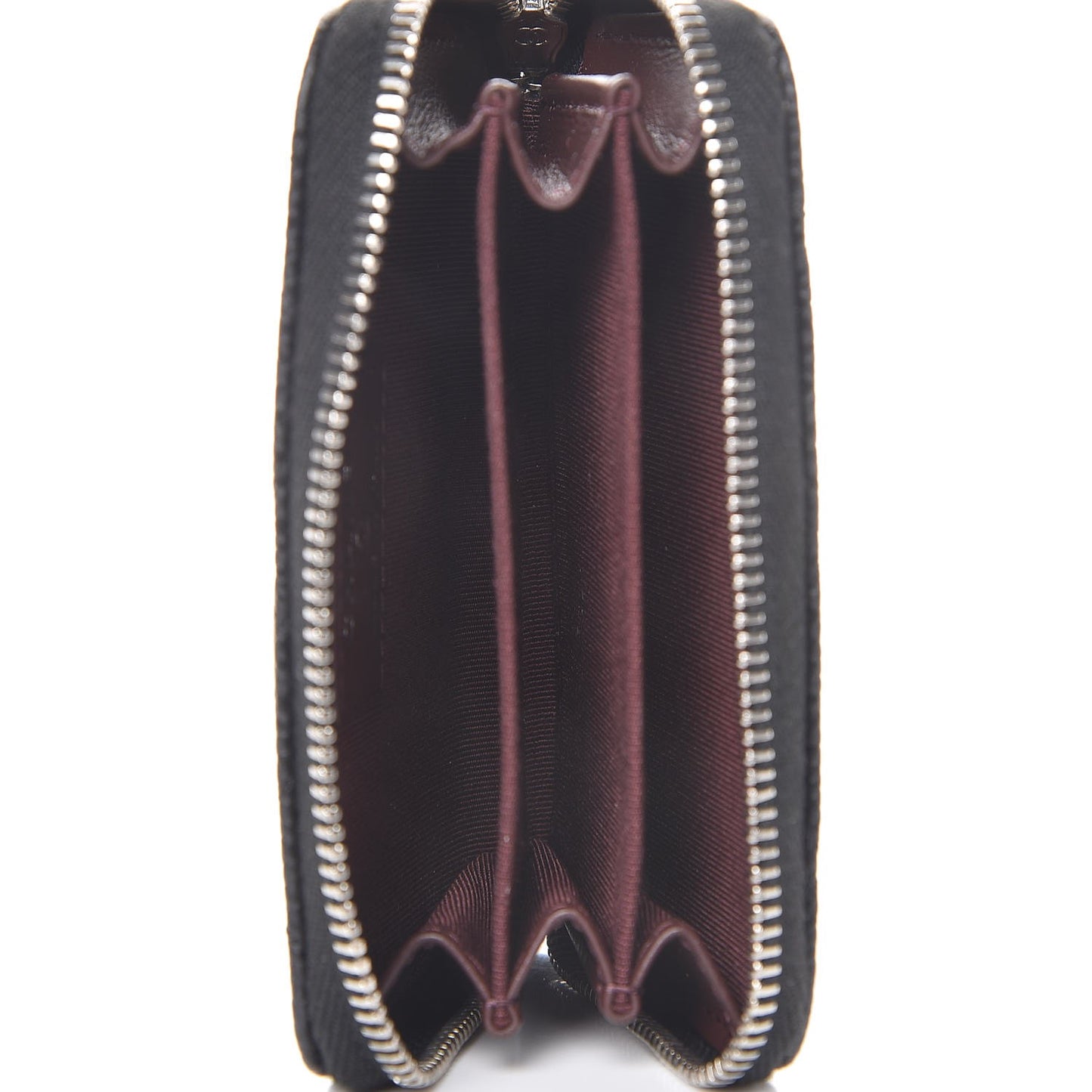 Caviar Quilted Zip Coin Purse Black