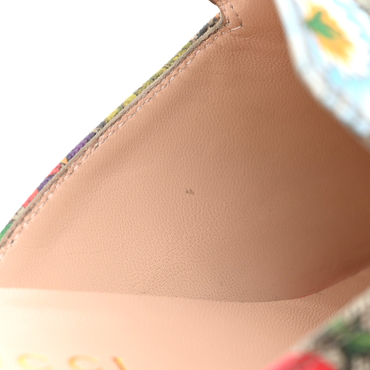 Gucci GG Supreme Monogram Flora Womens Princetown Slippers 36 Beige Ebony Multicolor Rosso 11 of 14