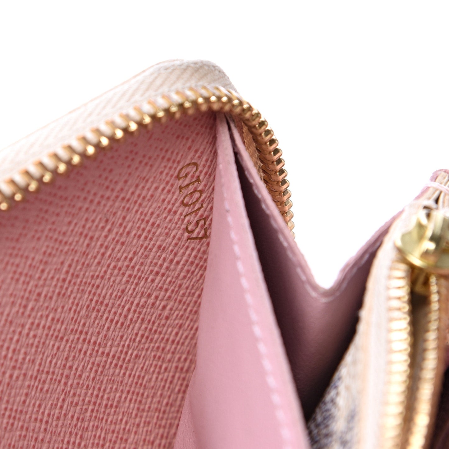 Damier Azur Clemence Wallet Rose Ballerine