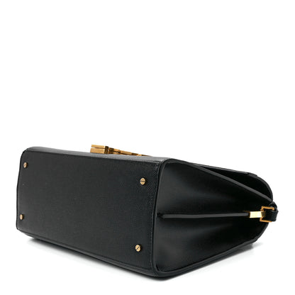 Saint Laurent Grain de Poudre Medium Classic Monogram Cassandra Top Handle Black Rouge Legion 10 of 12