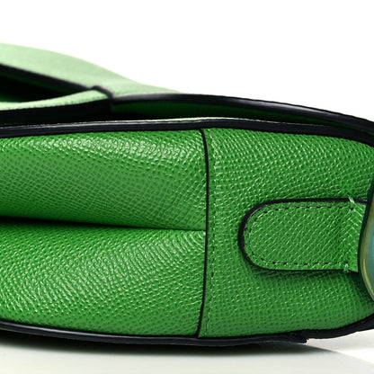 Christian Dior Grained Calfskin Saddle Bag Green 9 of 9