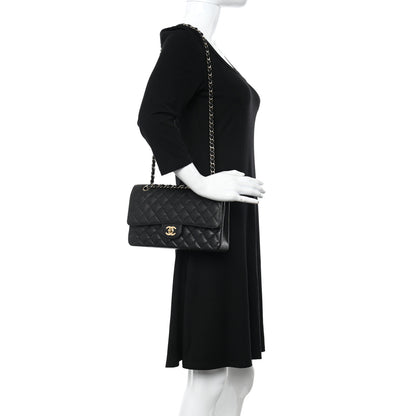 Chanel Caviar Quilted Medium Double Flap Black 2 of 11