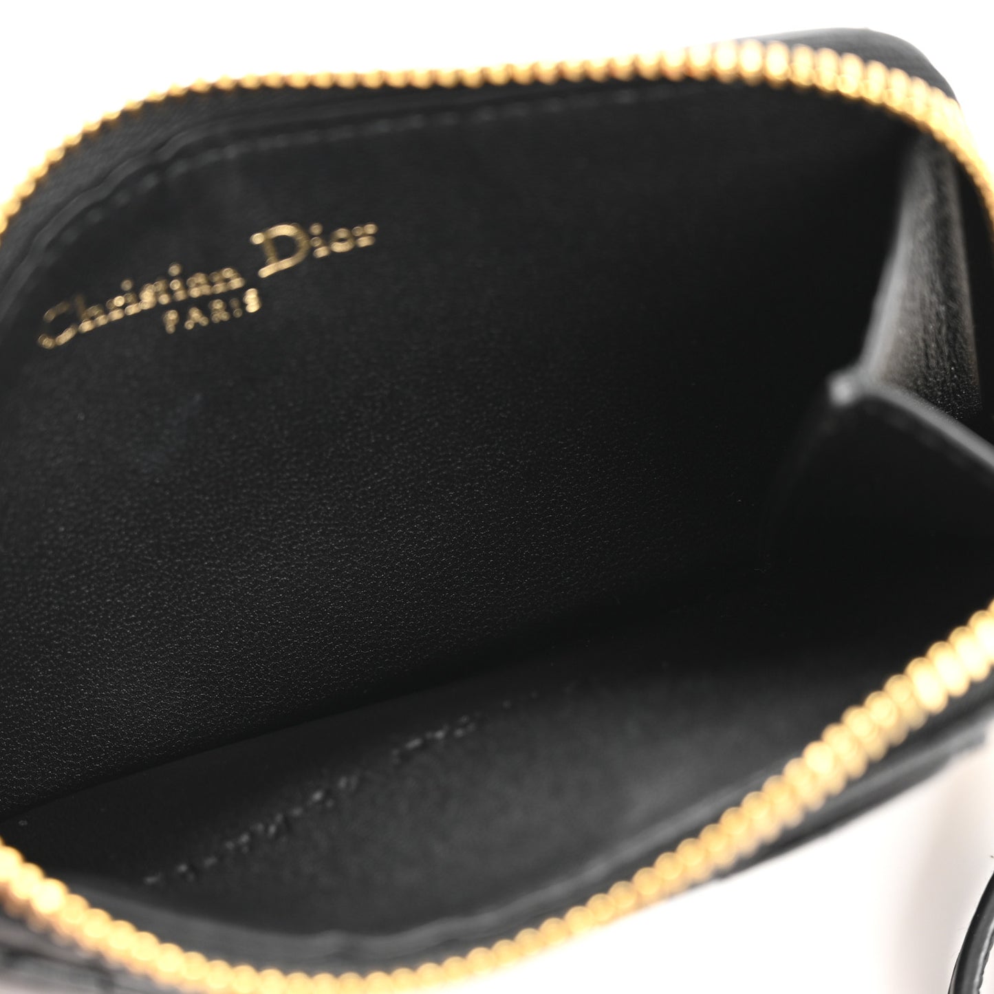 Supple Calfskin Cannage Caro Cosmos Zipped Card Holder Black