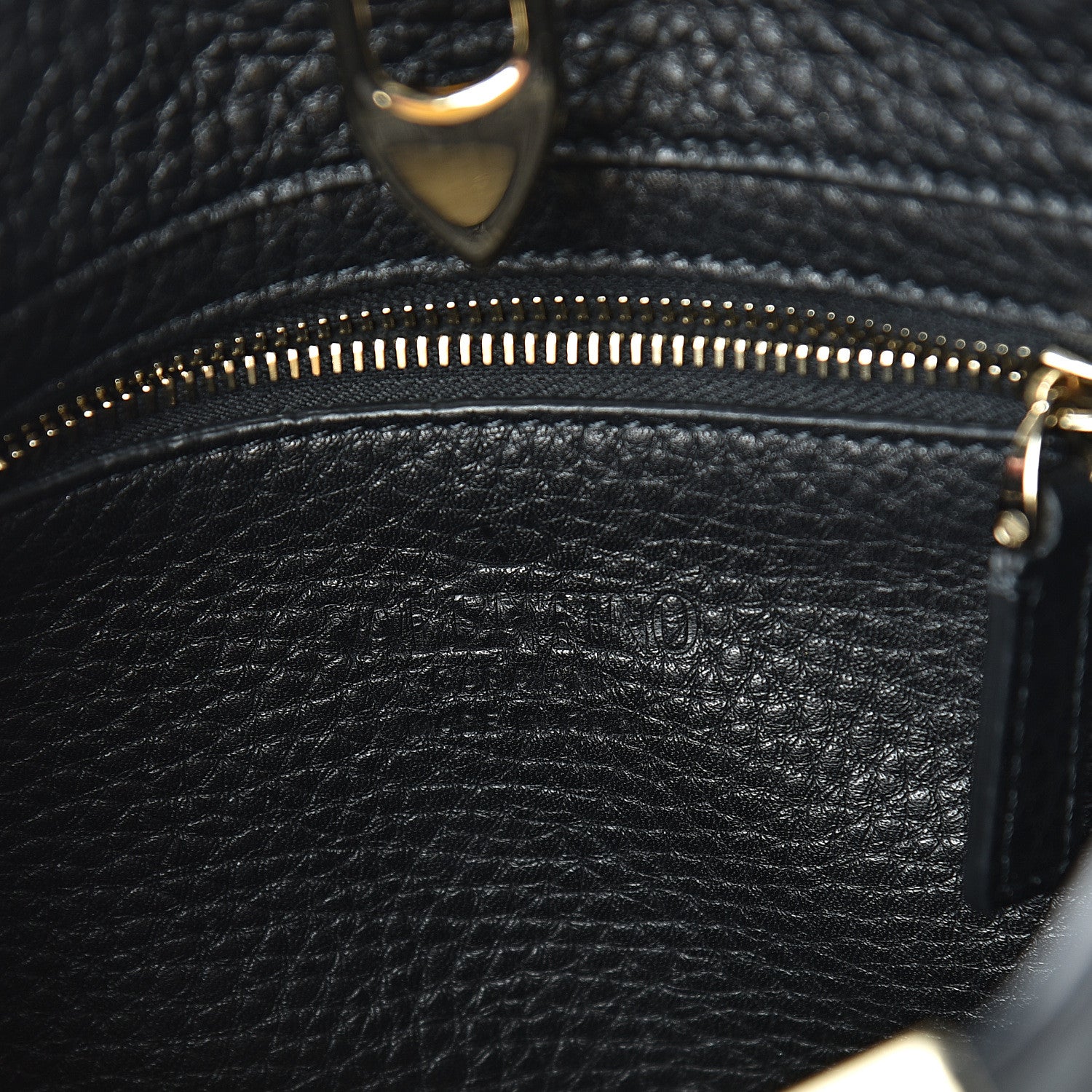 Valentino Garavani Pebbled Calfskin Mini Rockstud Flip-Lock Messenger Bag Black 6 of 9