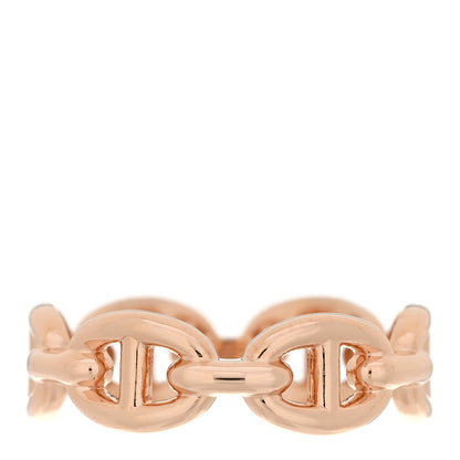Hermes 18K Rose Gold PM Chaine d'Ancre Enchainee Ring 51 5.75 3 of 8