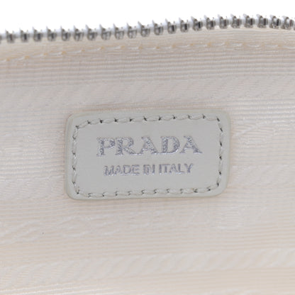 Prada Yarn Raffia Effect Crochet Mini Crossbody Bag Bianco 6 of 11