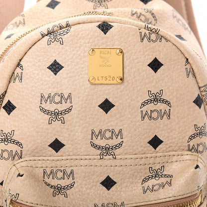 MCM Visetos Side Stud Mini Stark Backpack Beige 7 of 7