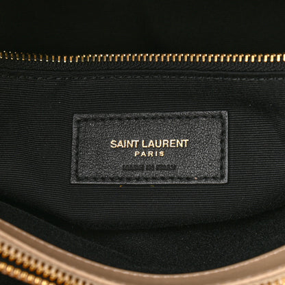 Saint Laurent Calfskin Y Quilted Monogram Medium Loulou Chain Satchel Dark Beige 8 of 12
