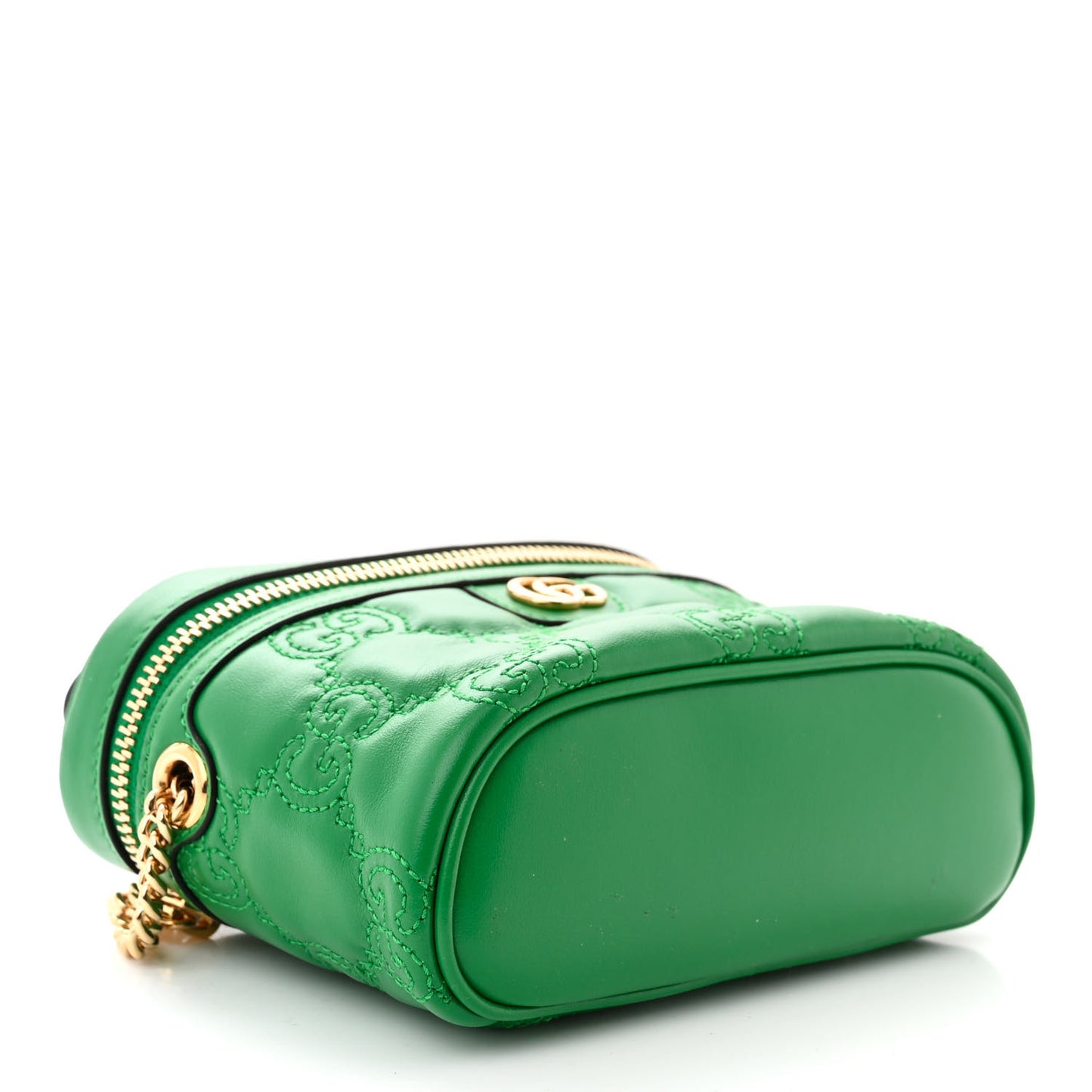 Calfskin GG Matelasse Mini Top Handle Bag Spring Green