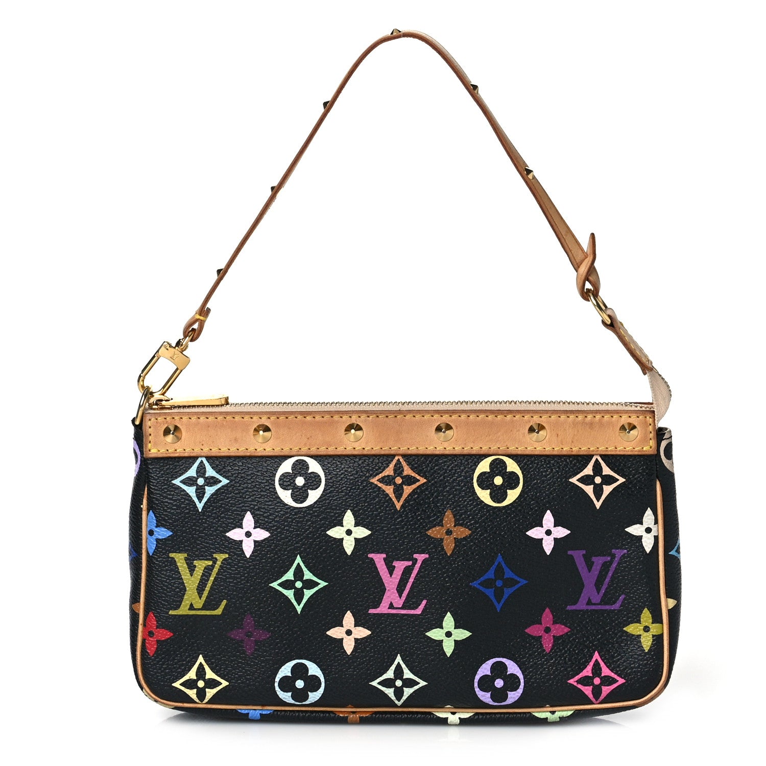 Louis Vuitton Monogram Multicolor Pochette Accessories Black 1 of 8