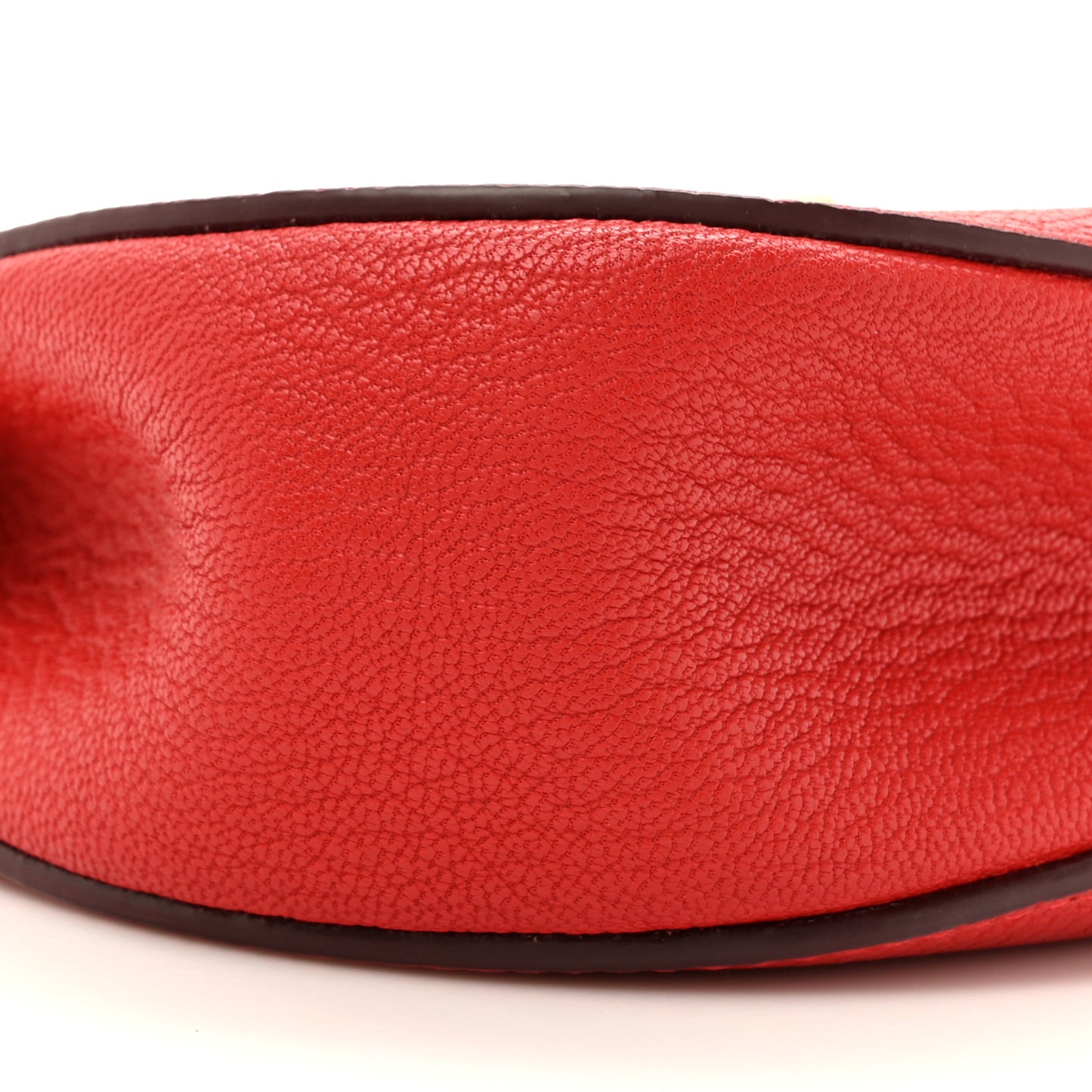 Grained Lambskin Drew Shoulder Bag Plaid Red