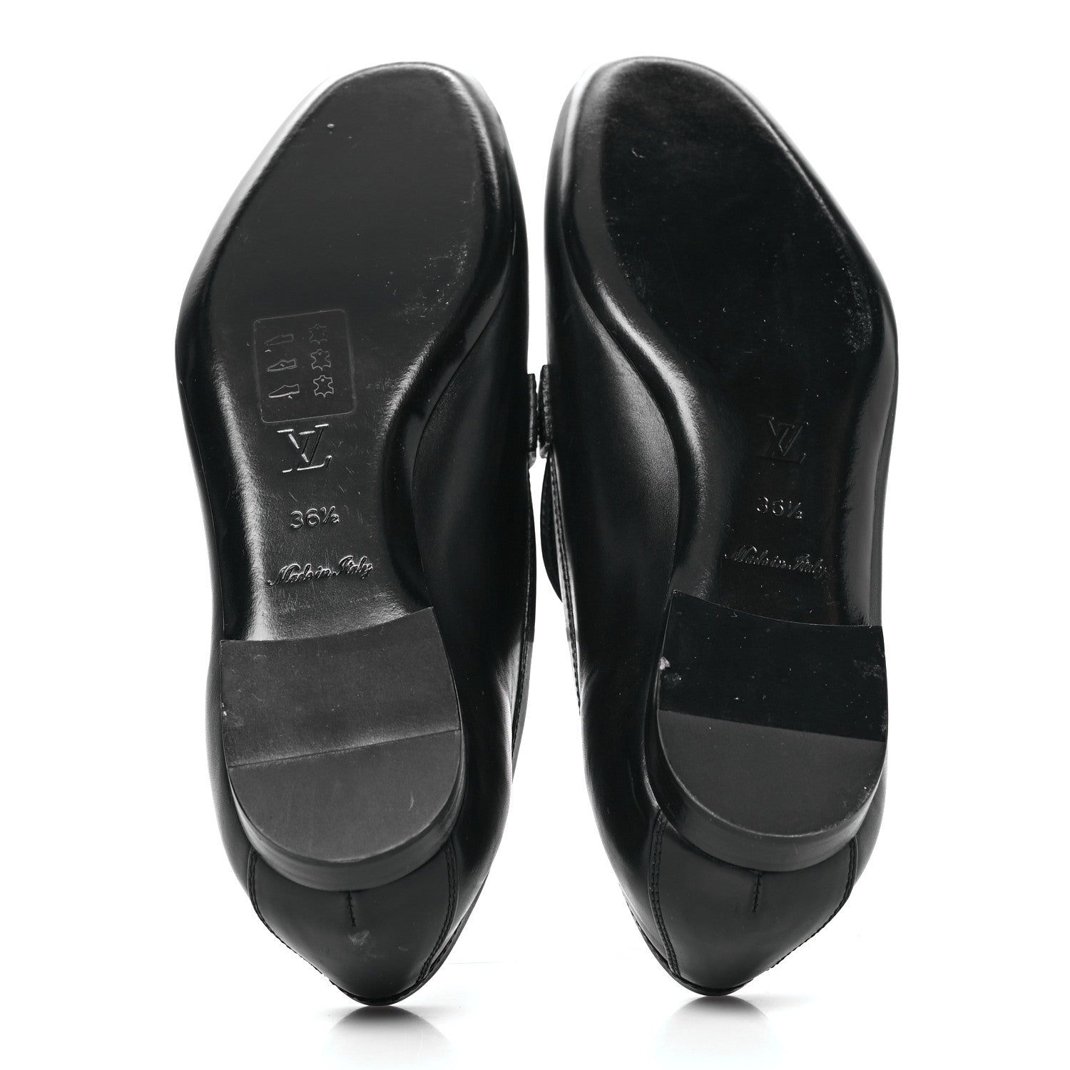 Louis Vuitton Calfskin Upper Case Flat Loafer 36.5 Black 5 of 8