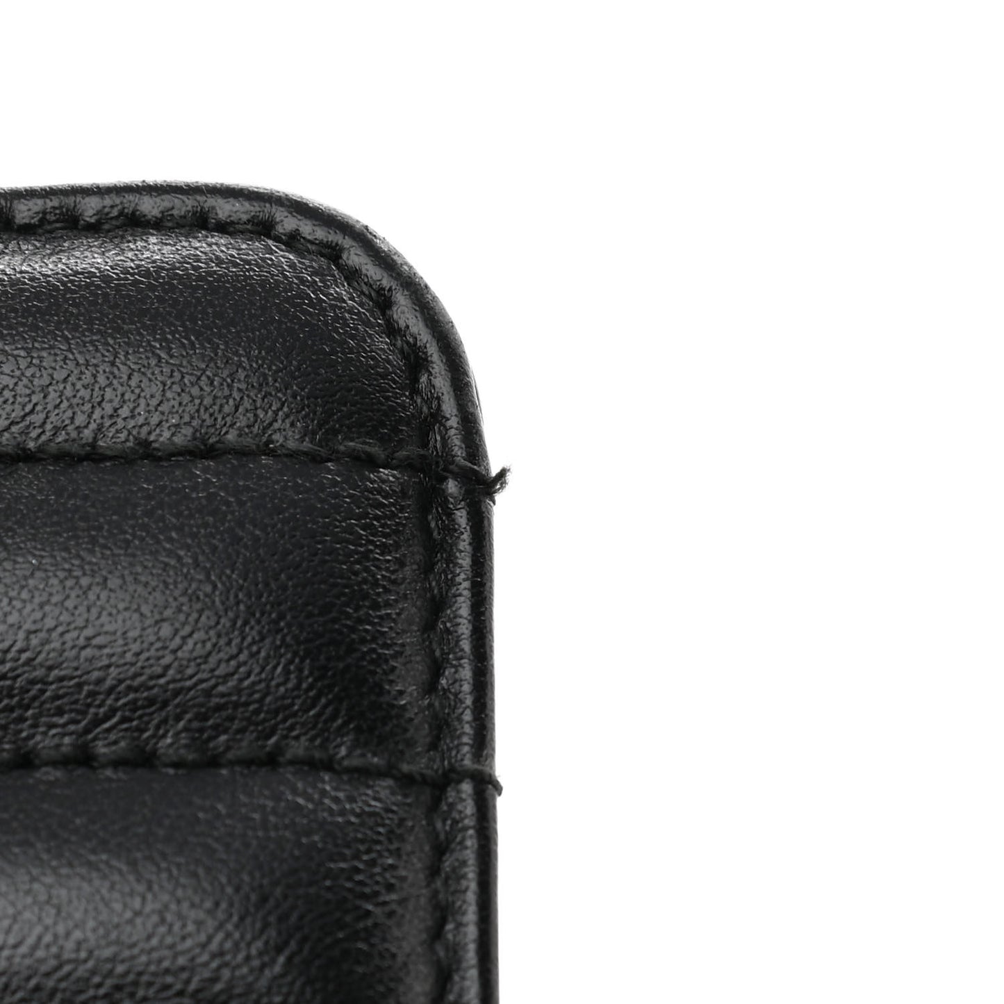 Soft Calfskin Impunture Diagramme Medium Chain Flap Shoulder Bag Black