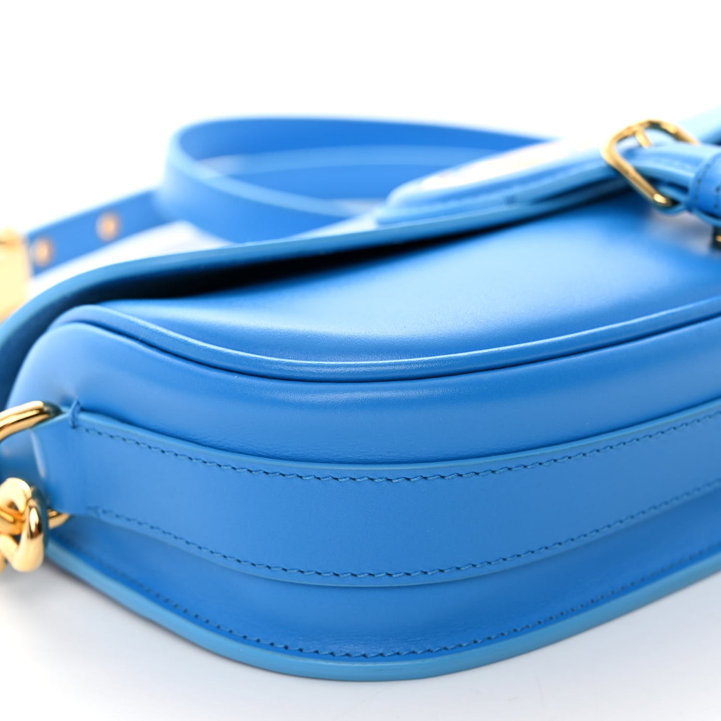 Box Calfskin East West Bobby Bag Reef Blue