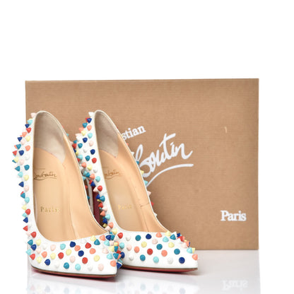 Christian Louboutin Gomme Pigalle Spikes 120 Pumps 38.5 White Multicolor 14 of 15