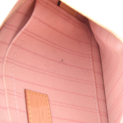 Louis Vuitton Damier Azur Neverfull MM GM Pochette Rose Ballerine 9 of 9