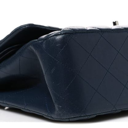 Chanel Lambskin Quilted Jumbo Double Flap Navy 9 of 11
