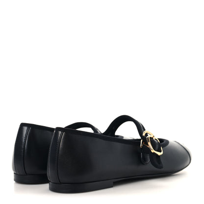 Chanel Lambskin Mary Jane Flats 38 Black 5 of 9